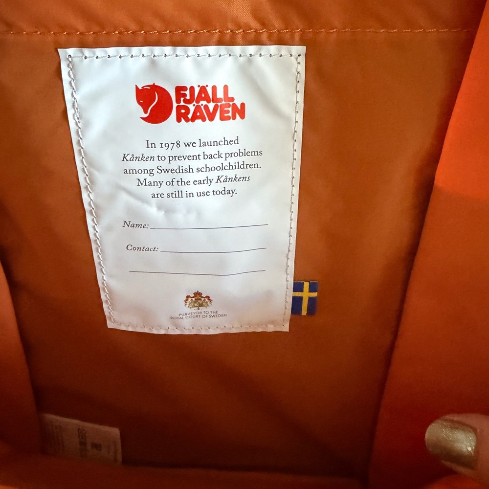 Fjallraven Kånken Bright Orange Backpack - Picture 3 of 4